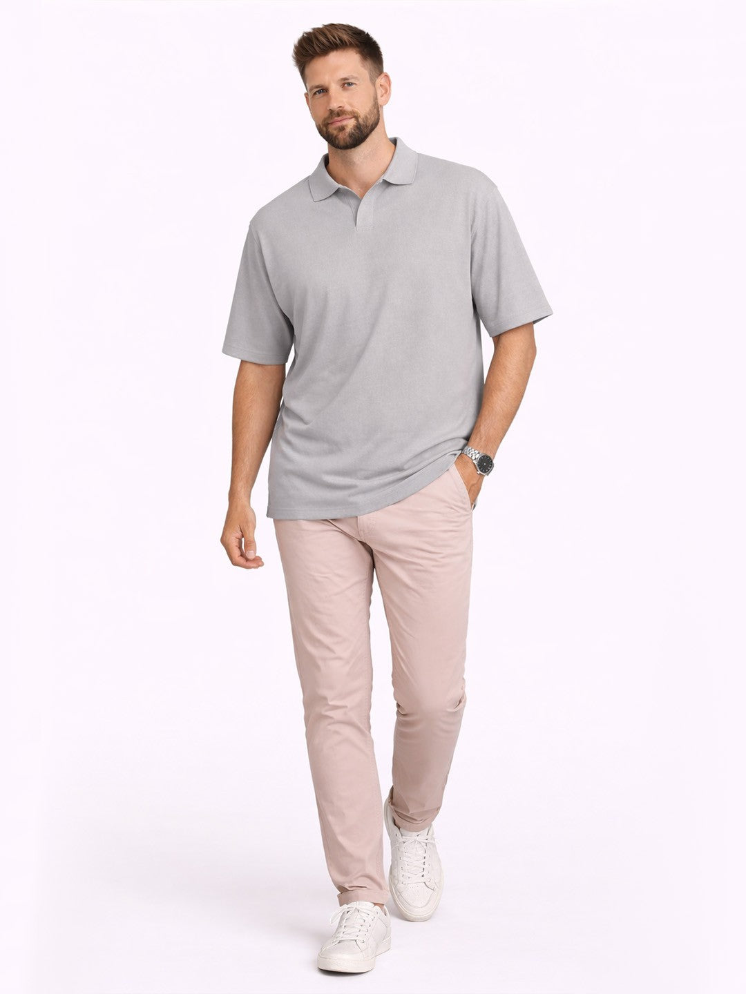 Oversize Polo Buttonless | Organic Chics