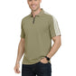 Pink Stripes Zip Polo T-Shirt