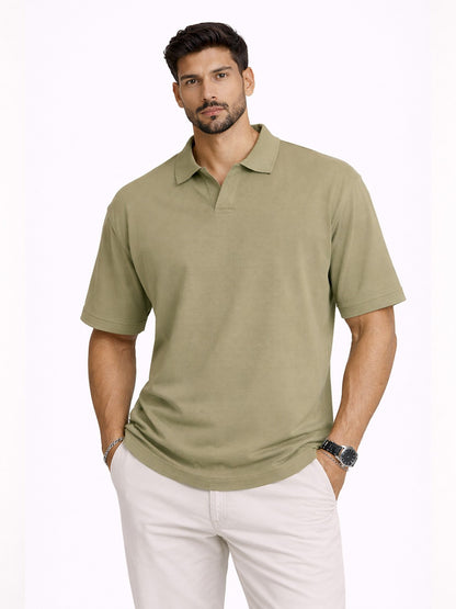 Oversize Polo Buttonless | Organic Chics