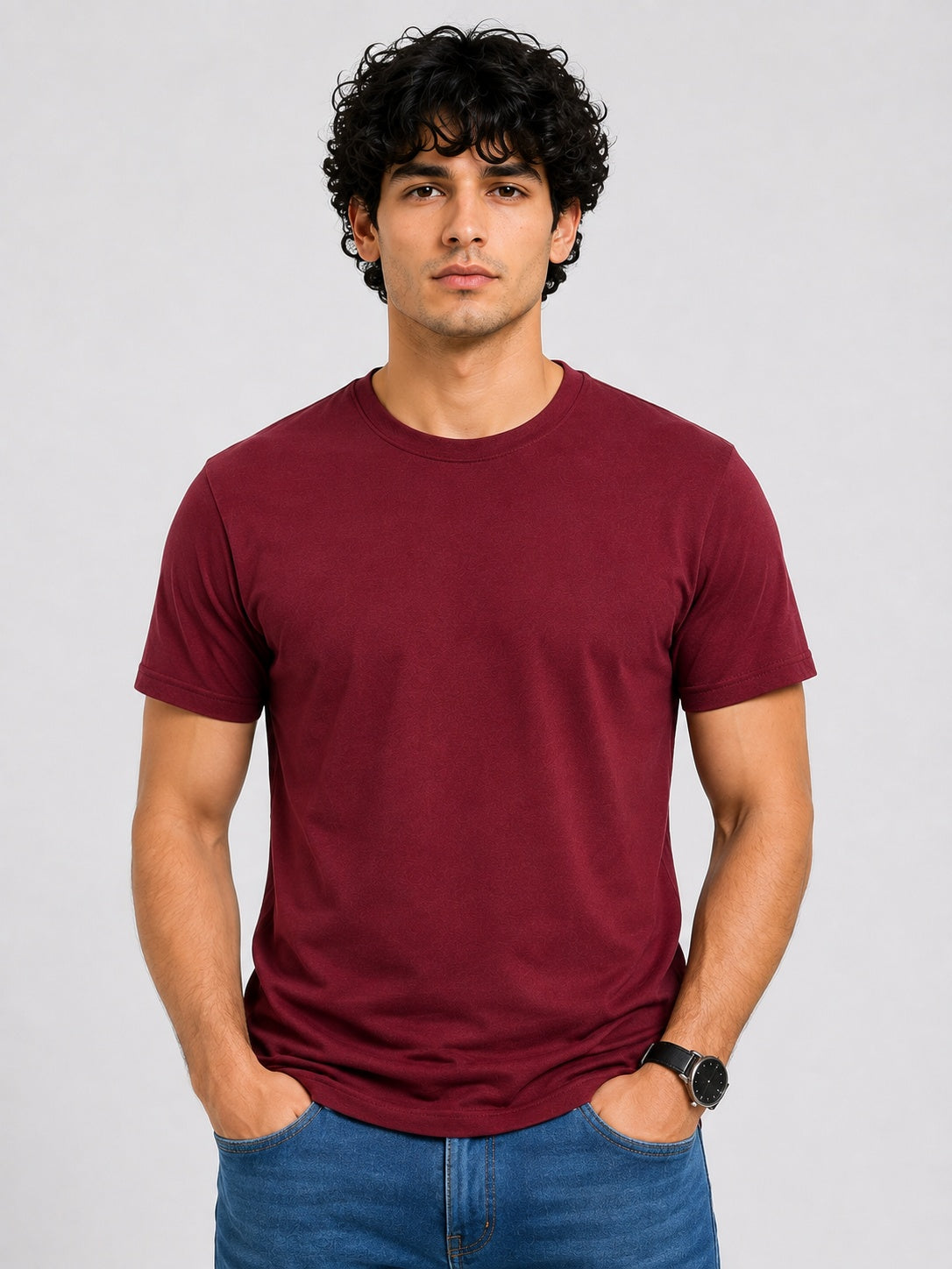 Maroon Halfsleeve T-shirt