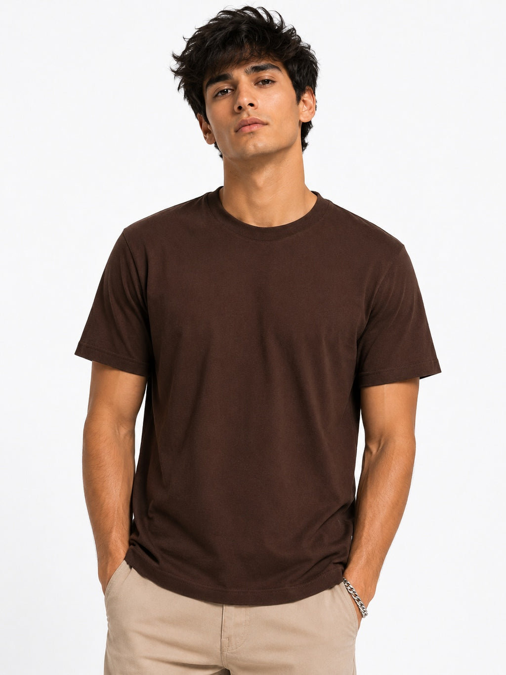 Coffee Brown Halfsleeve T-shirt