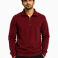 Beige HalfZip Sweatshirt