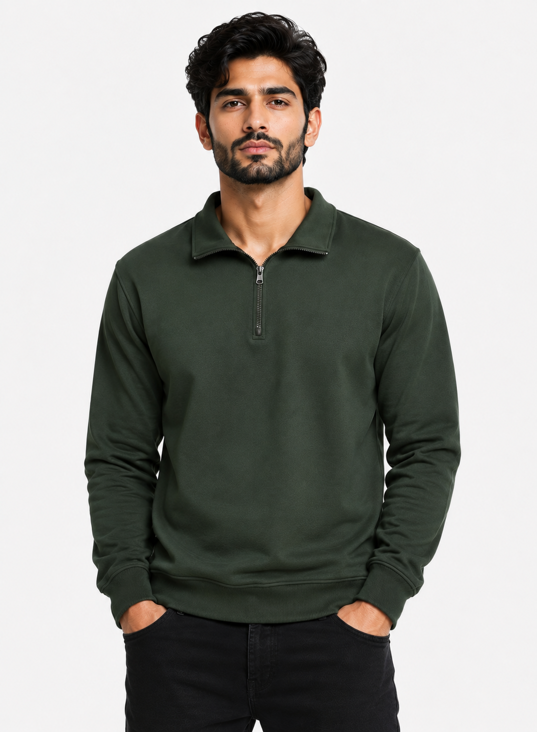 Maroon HalfZip Sweatshirt