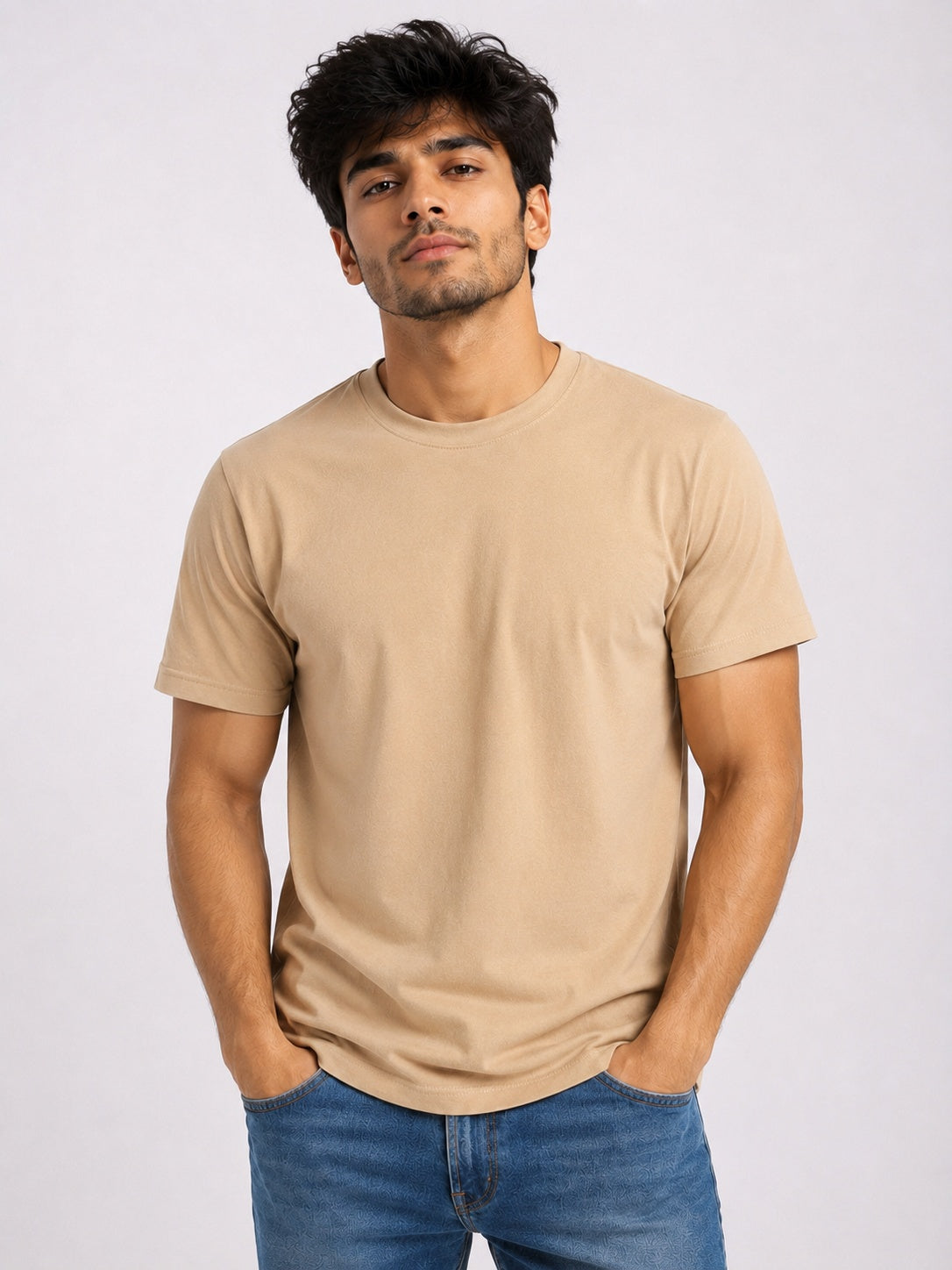 Beige Halfsleeve T-shirt
