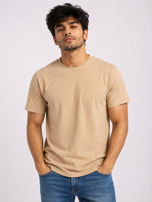 Beige Halfsleeve T-shirt