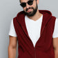 Sleeveless Black Hooded Sweatshirt
