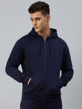 Navy Blue Full Sleeve Zipper Hoodie