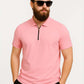 Purple Zip Polo T-Shirt