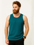Teal Blue Waffle Vest