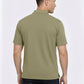 Beige Stripes Zip Polo T-Shirt
