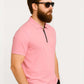 Pink Zip Polo T-Shirt