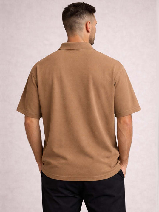 Oversize Polo Buttonless | Organic Chics