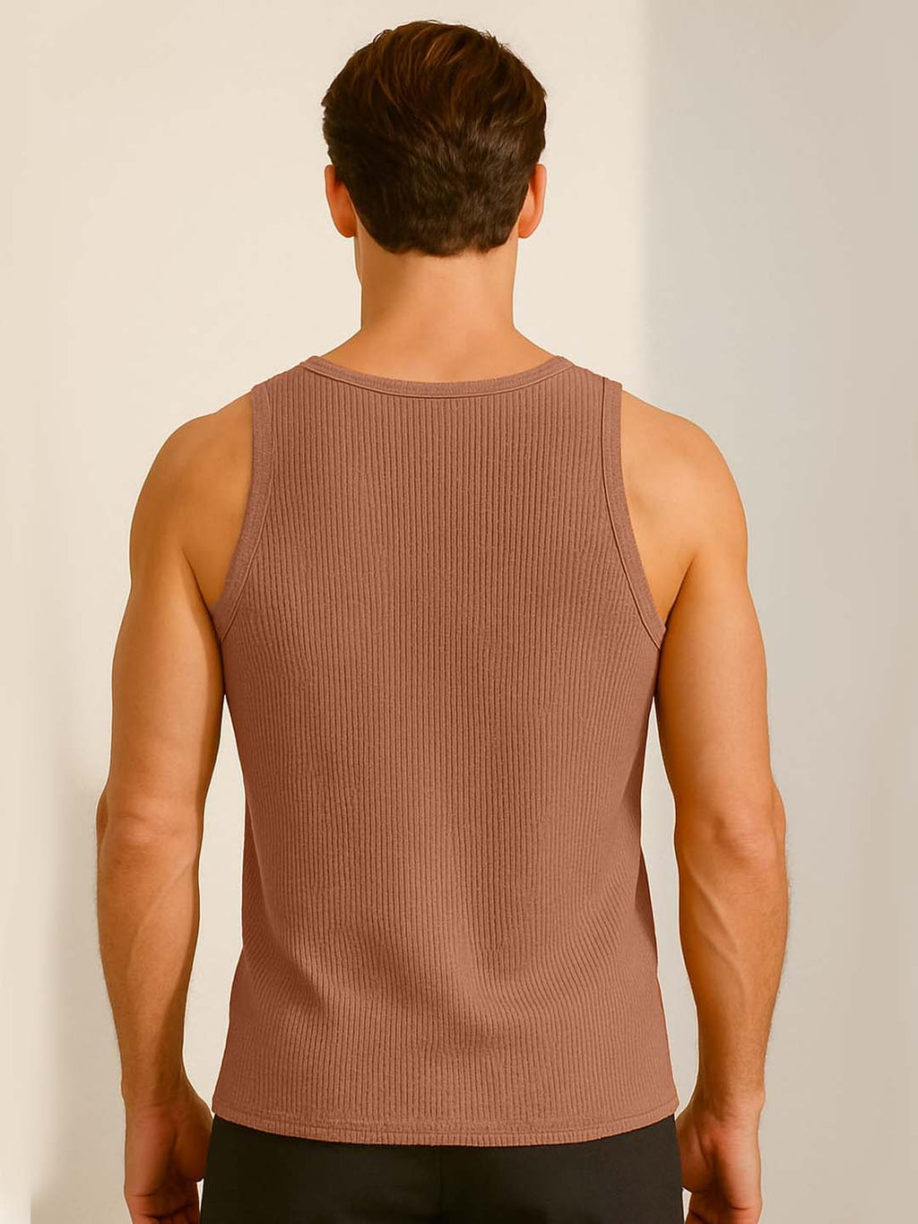 Brown Waffle Vest
