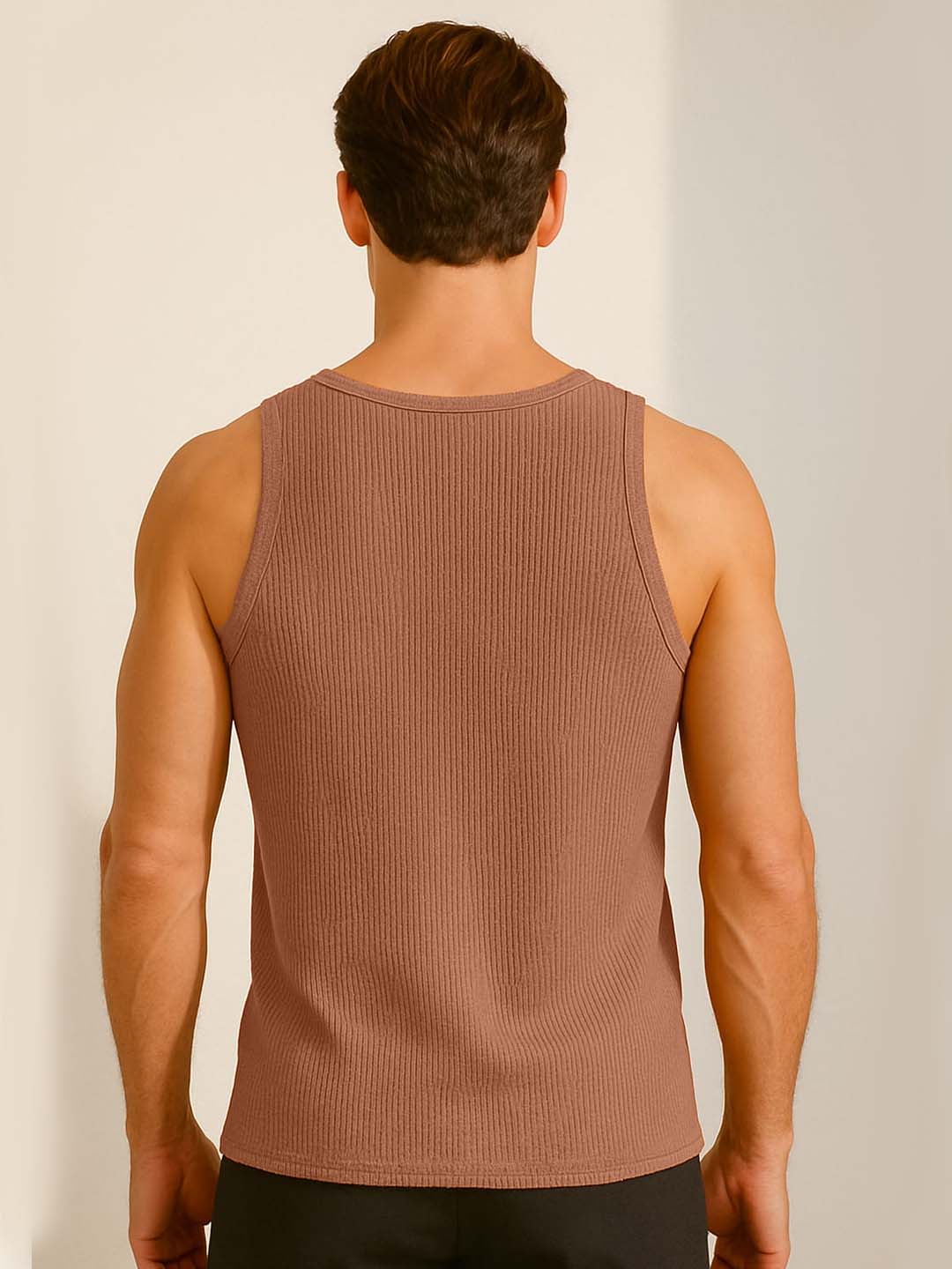 Brown Waffle Vest