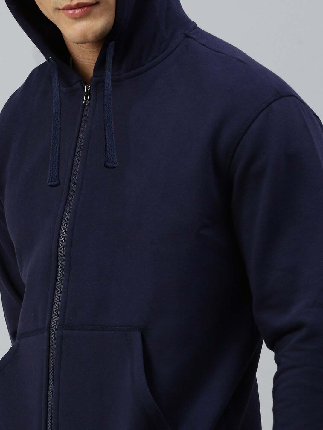 Navy Blue Full Sleeve Zipper Hoodie