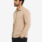 Beige HalfZip Sweatshirt