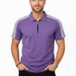 Pink Stripes Zip Polo T-Shirt