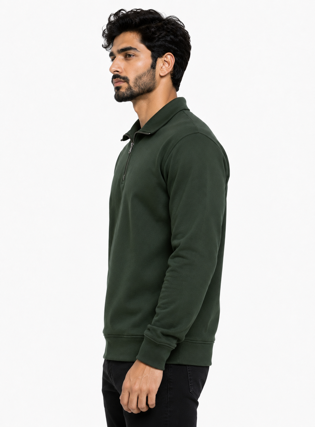 Green HalfZip Sweatshirt