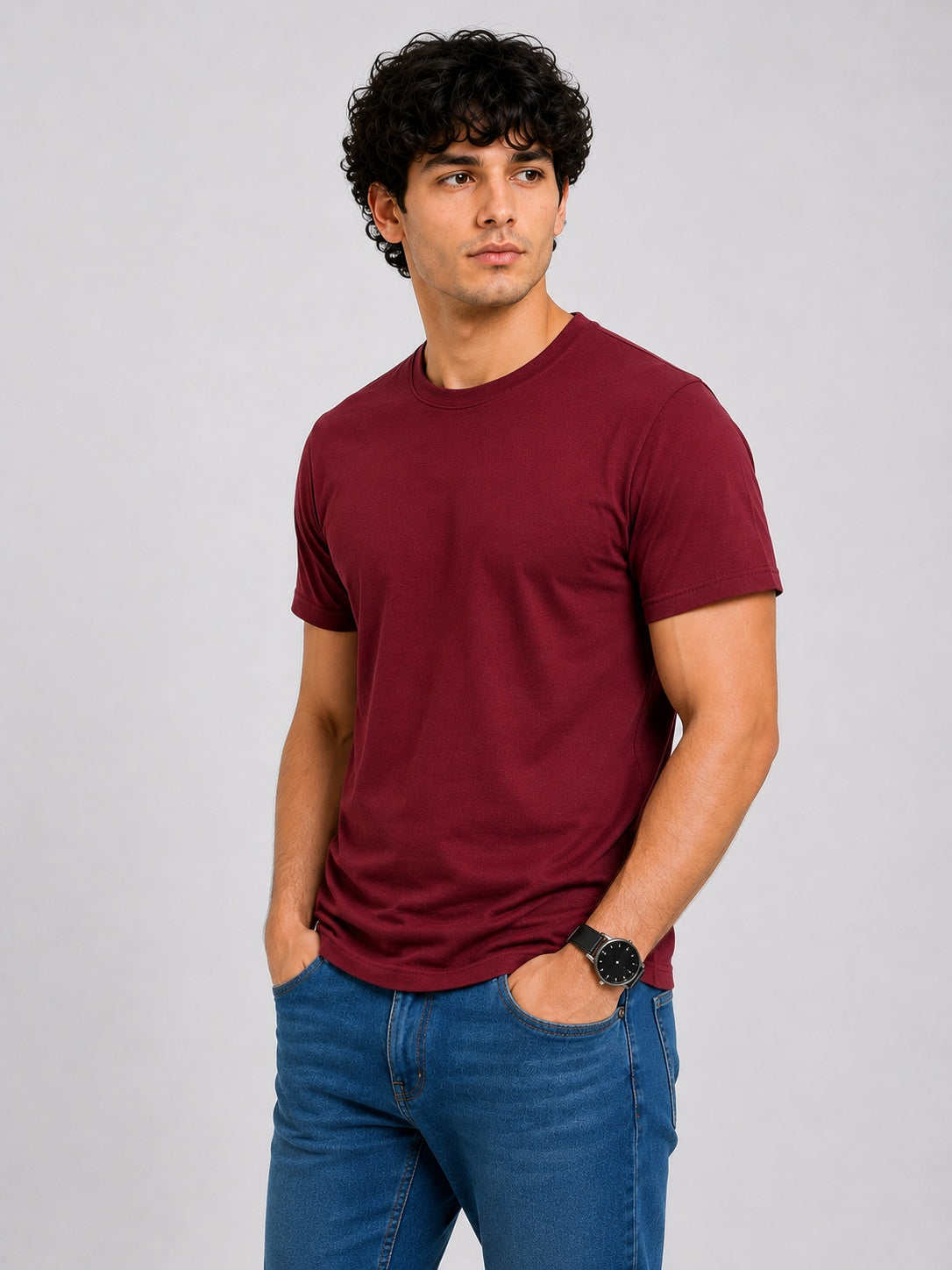 Maroon Halfsleeve T-shirt