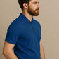 Royal Blue Zip Polo T-Shirt