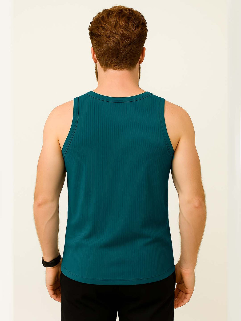 Teal Blue Waffle Vest