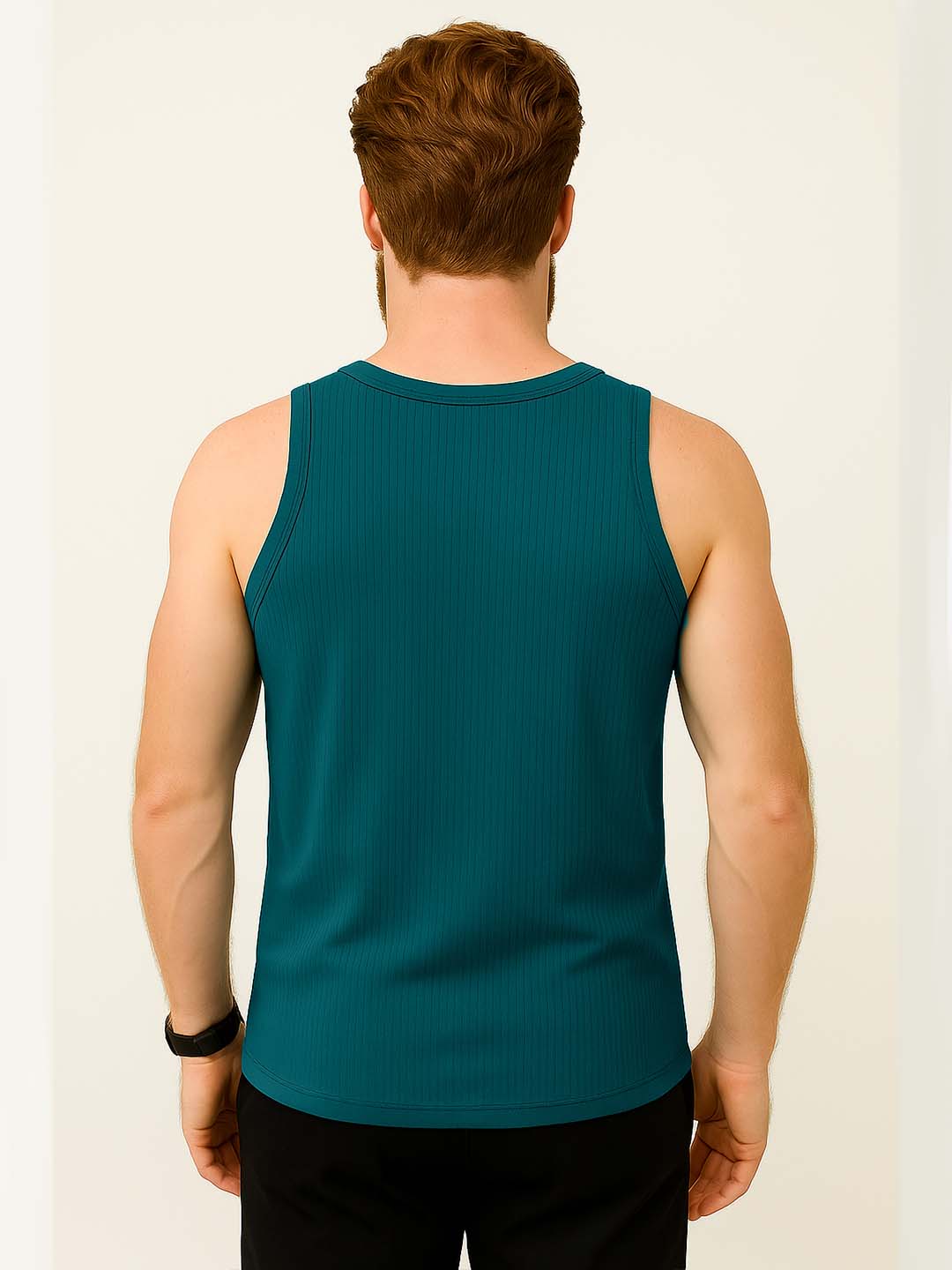 Teal Blue Waffle Vest