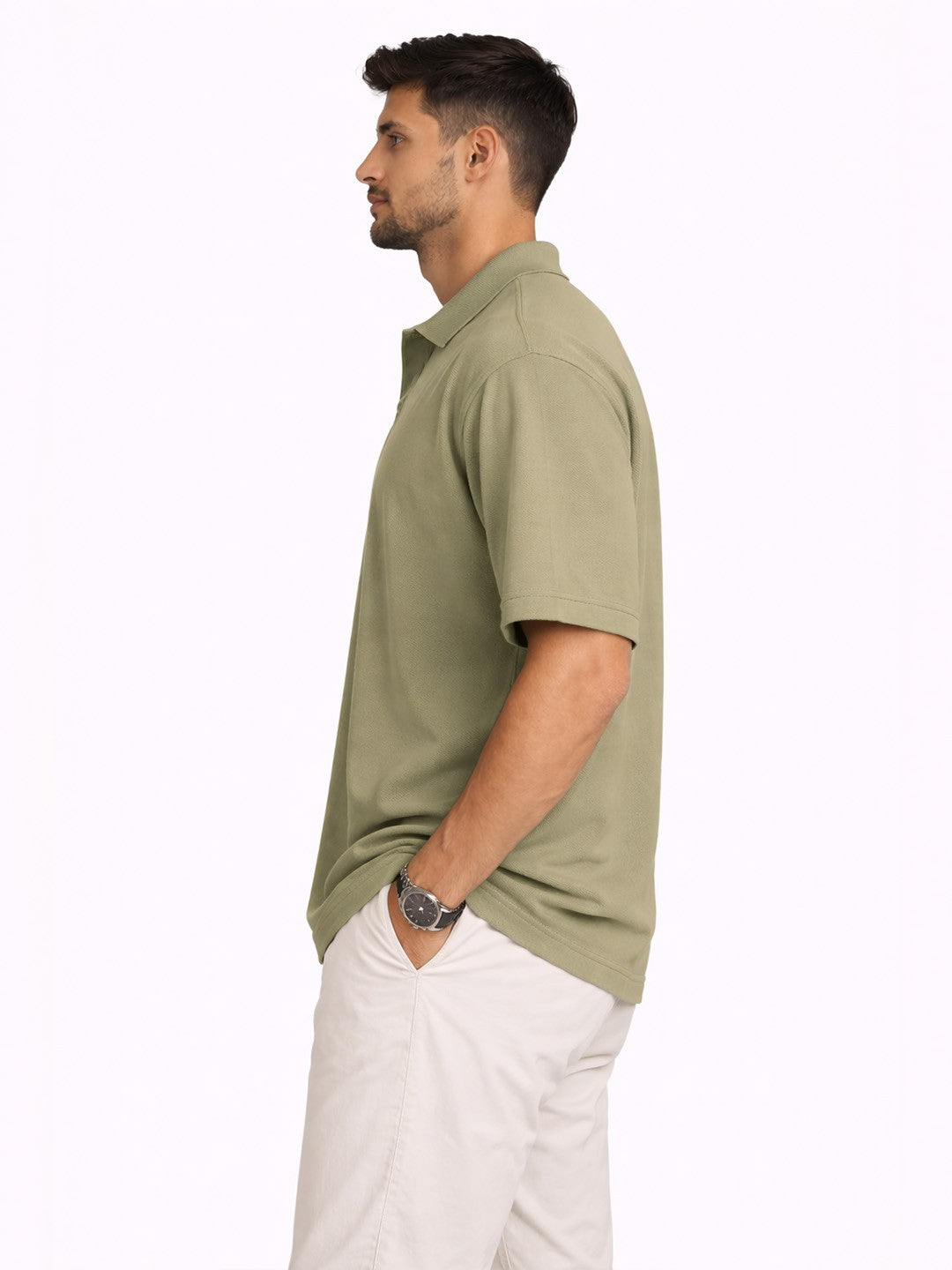 Oversize Polo Buttonless | Organic Chics