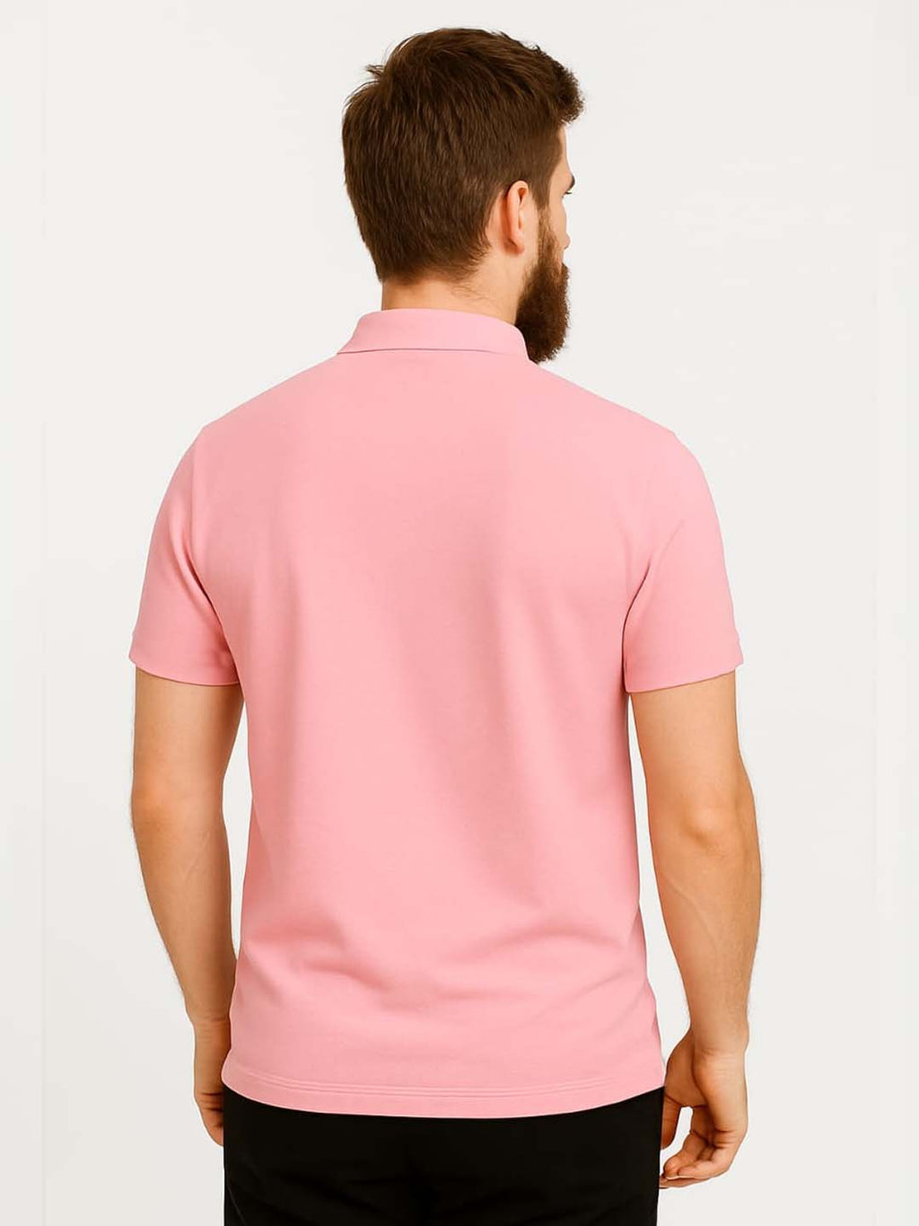 Pink Zip Polo T-Shirt