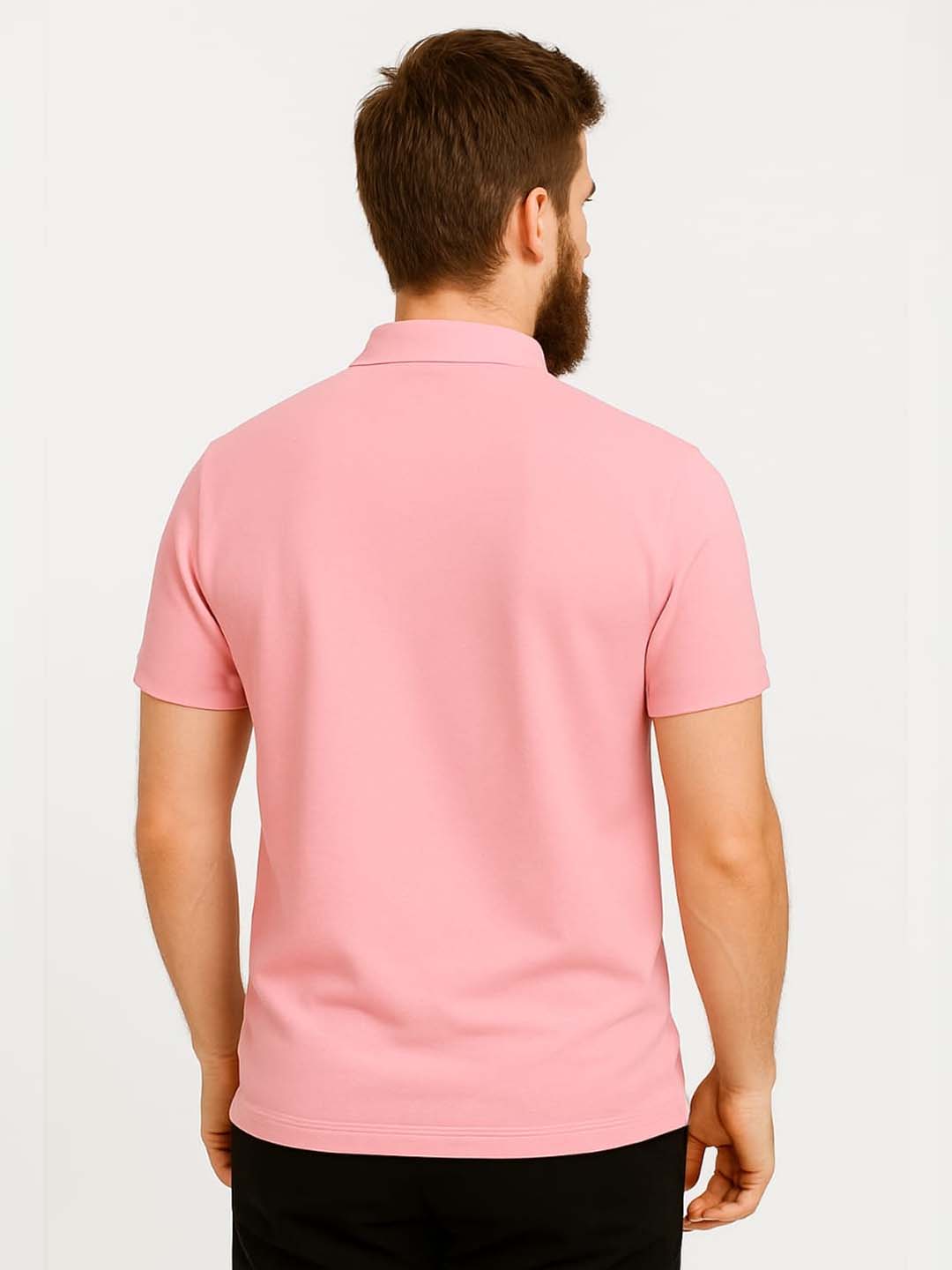 Pink Zip Polo T-Shirt