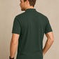 Bottle Green Zip Polo T-Shirt