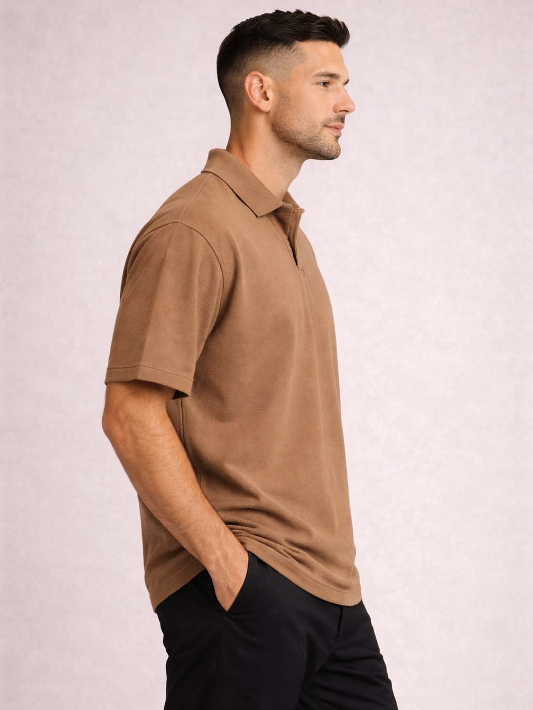 Oversize Polo Buttonless | Organic Chics