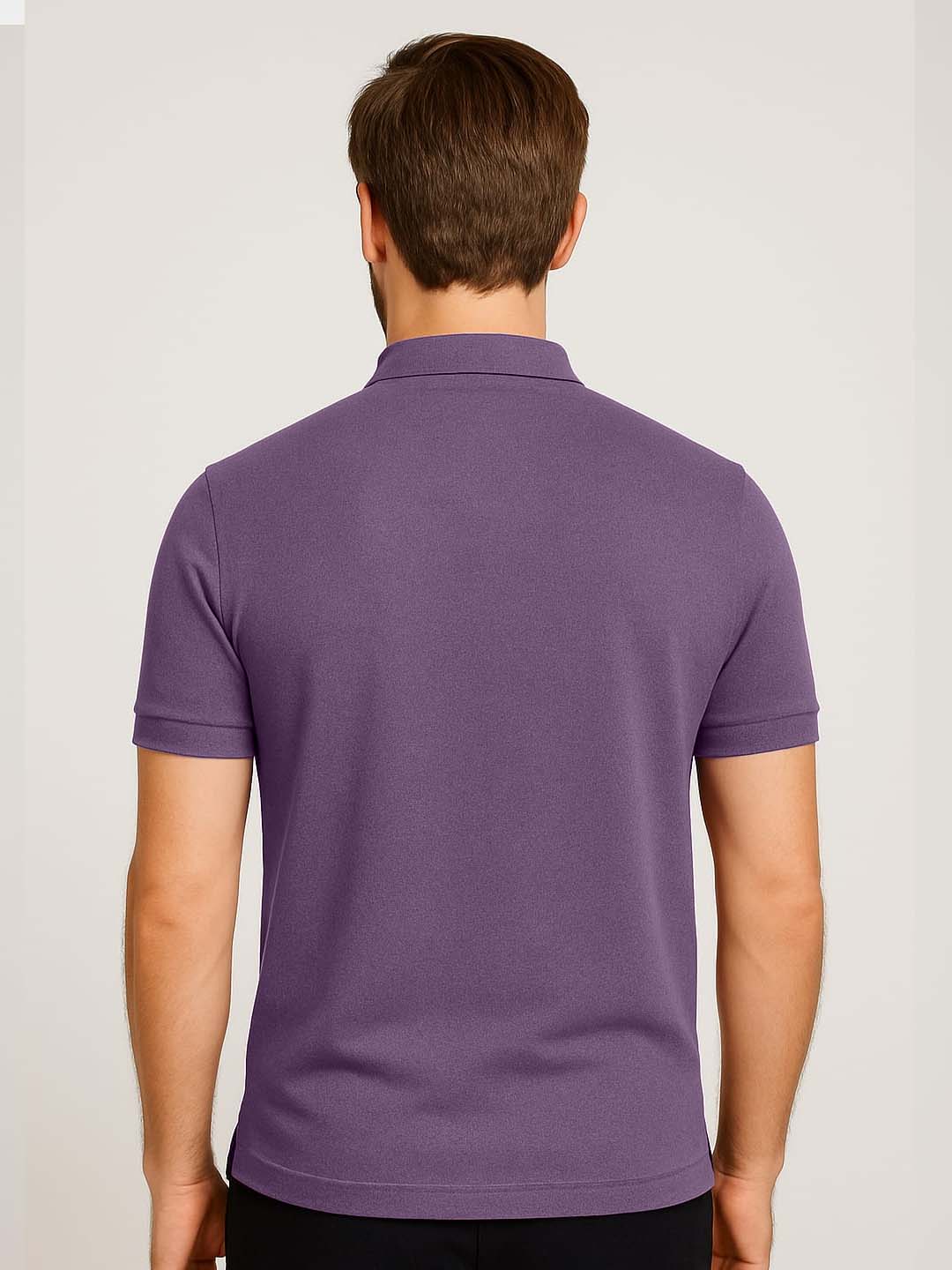 Purple Zip Polo T-Shirt