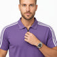 Yellow Stripes Zip Polo T-Shirt