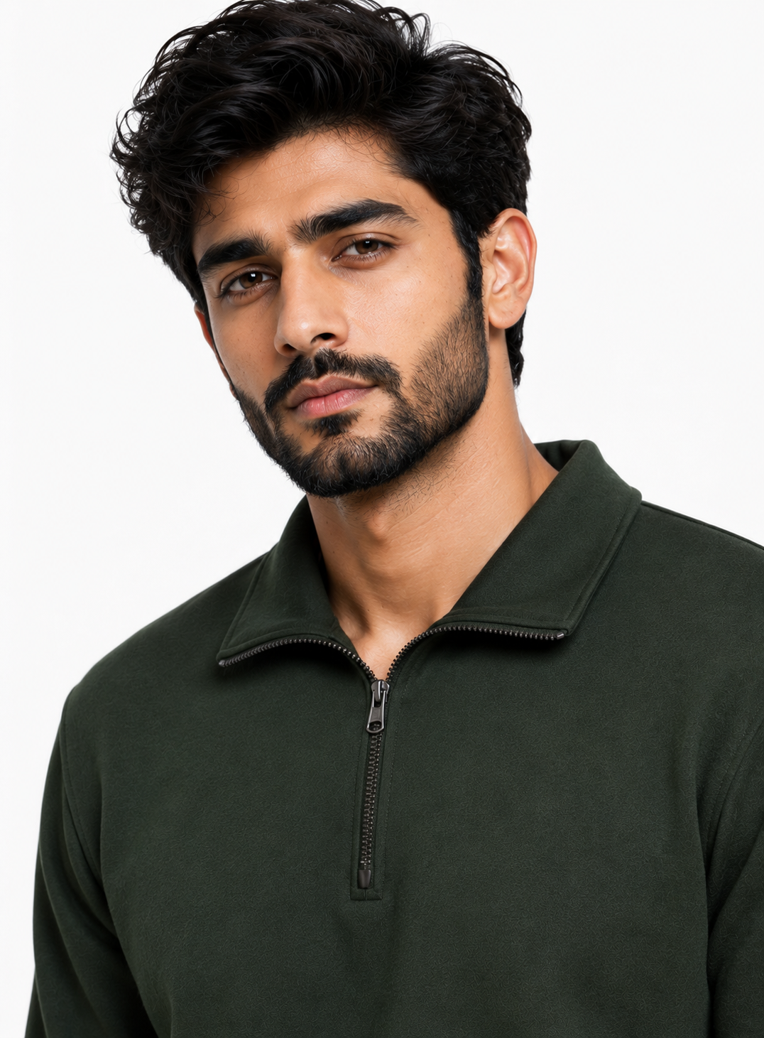 Green HalfZip Sweatshirt