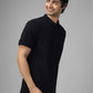 Black Zip Polo T-Shirt