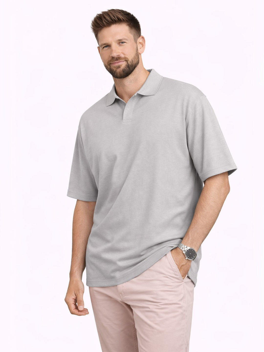 Oversize Polo Buttonless | Organic Chics