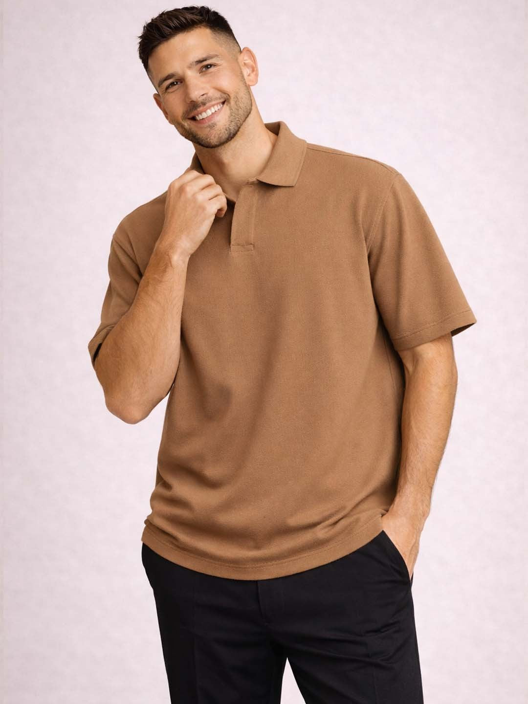 Oversize Polo Buttonless | Organic Chics