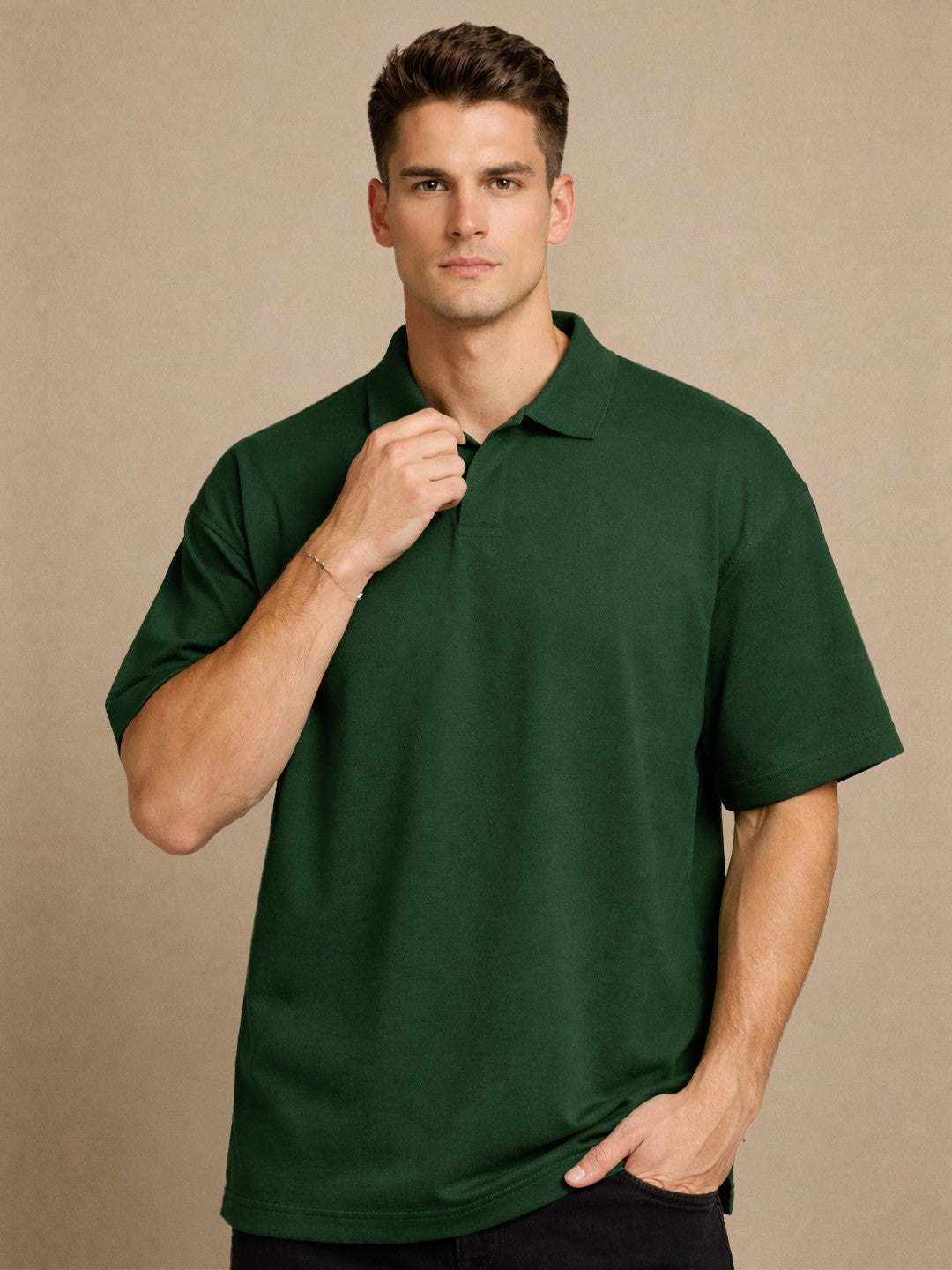 Oversize Polo Buttonless | Organic Chics
