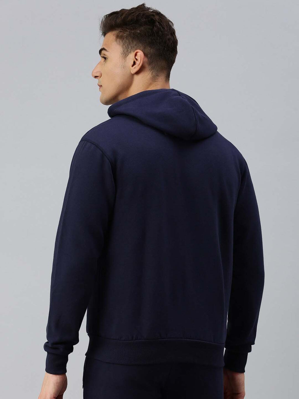 Navy Blue Full Sleeve Zipper Hoodie