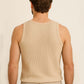 Beige Waffle Vest