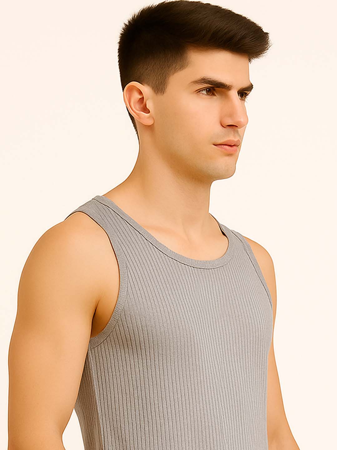 Grey Waffle Vest