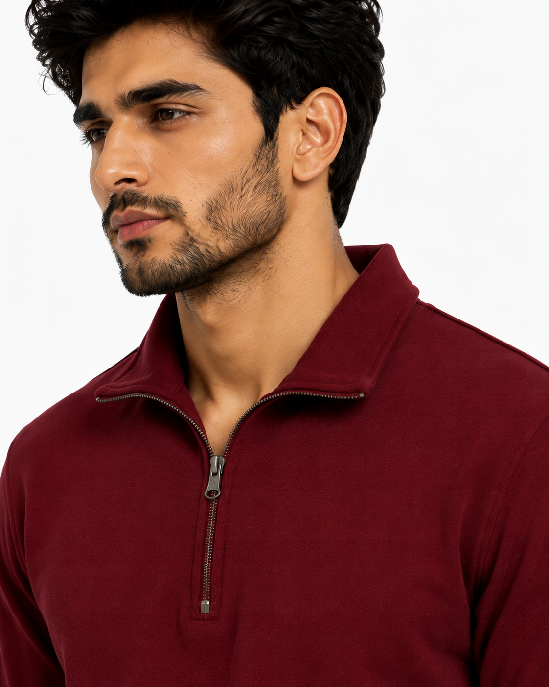 Maroon HalfZip Sweatshirt