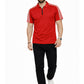 White Stripes Zip Polo T-Shirt