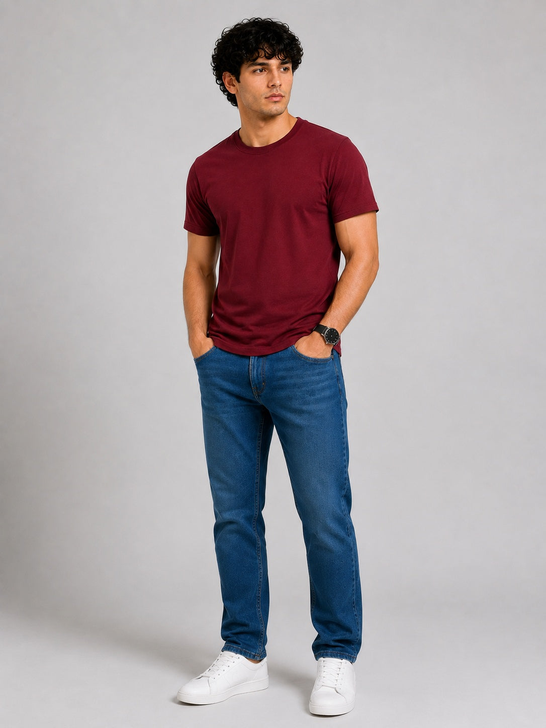 Maroon Halfsleeve T-shirt