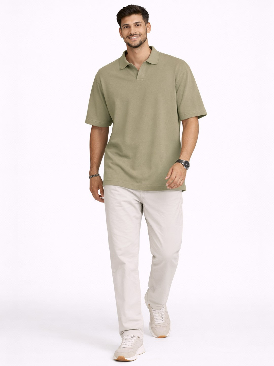 Oversize Polo Buttonless | Organic Chics