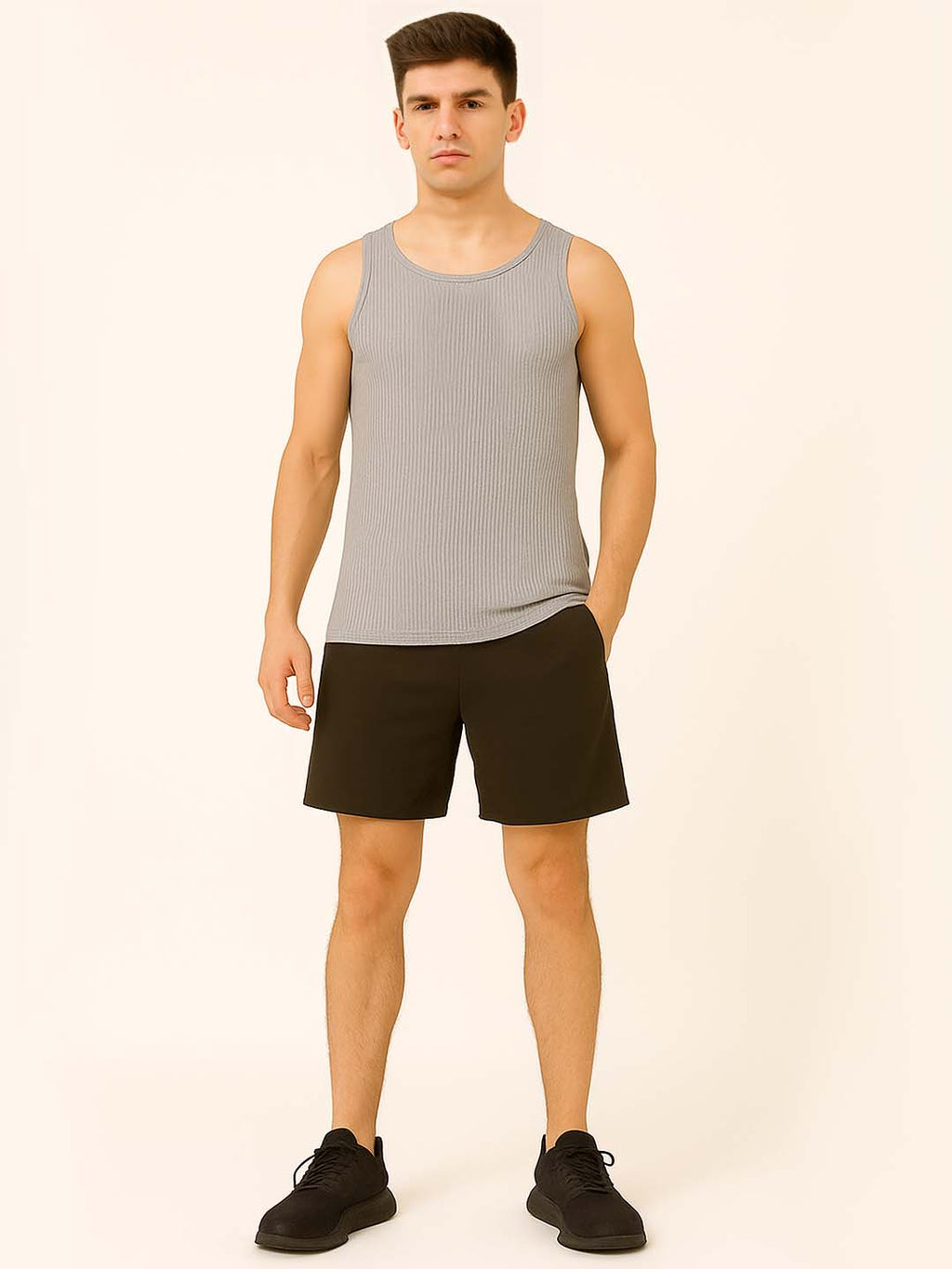 Grey Waffle Vest