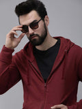Maroon Full Sleeve Zipper Hoodie