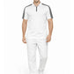 White Stripes Zip Polo T-Shirt