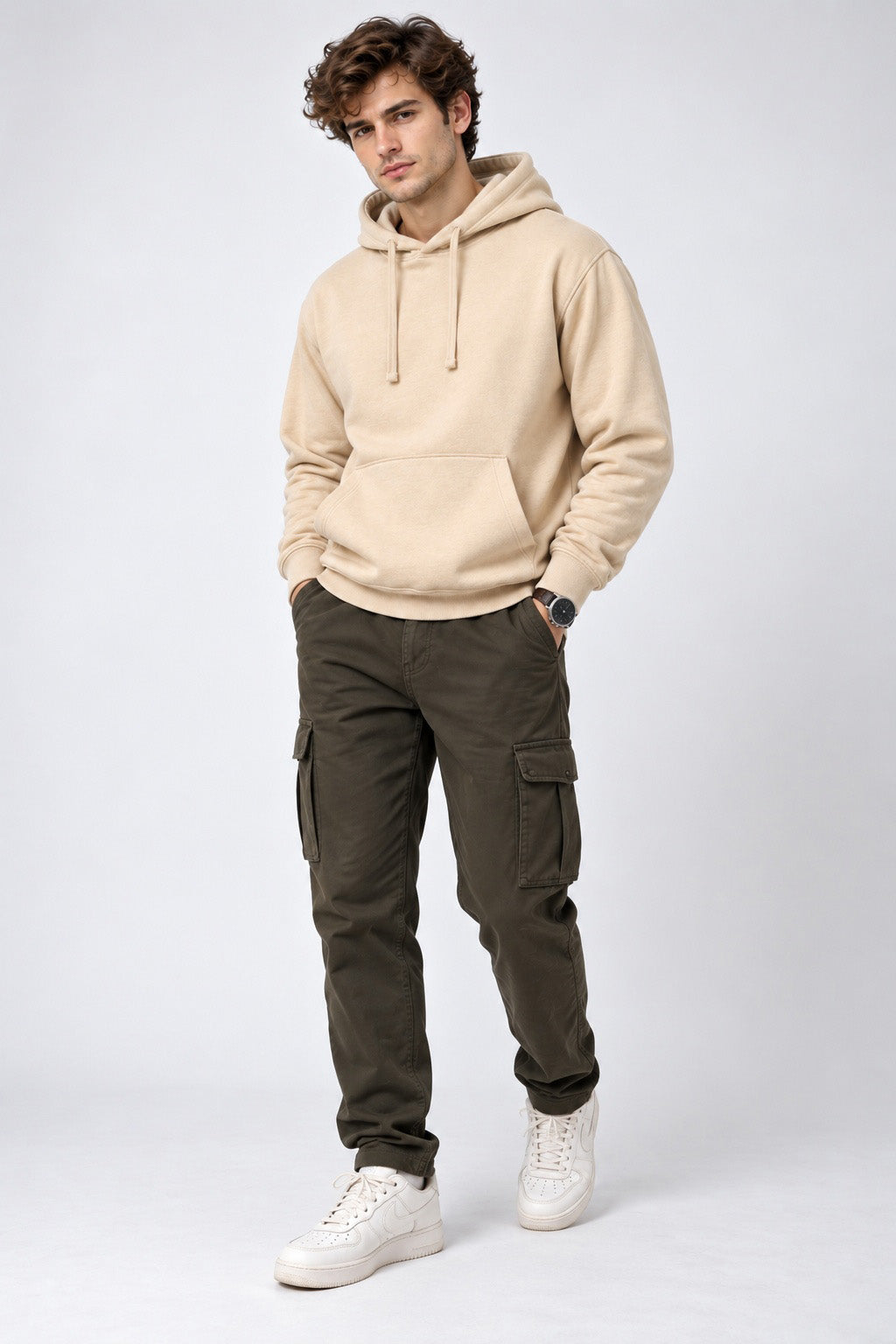 Beige Hoodie