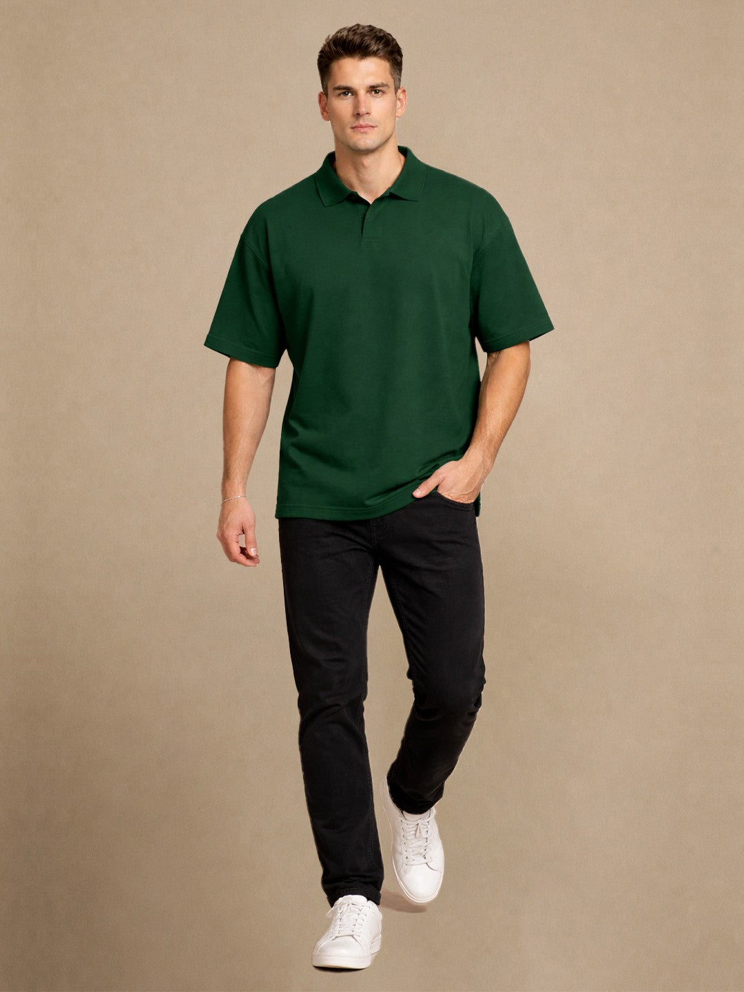 Oversize Polo Buttonless | Organic Chics